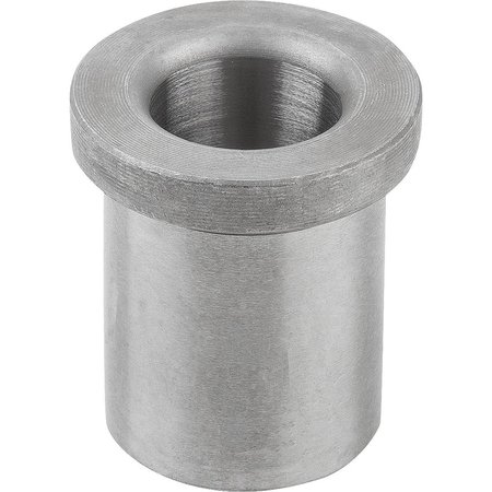 KIPP Drill Bushing W. Collar DIN172, Form:A Mild Steel 5, 2X10X20 K1022.A0520X20